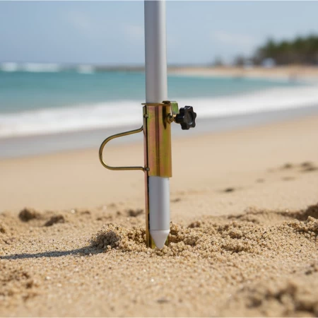 Estaca de hierro posa sombrilla