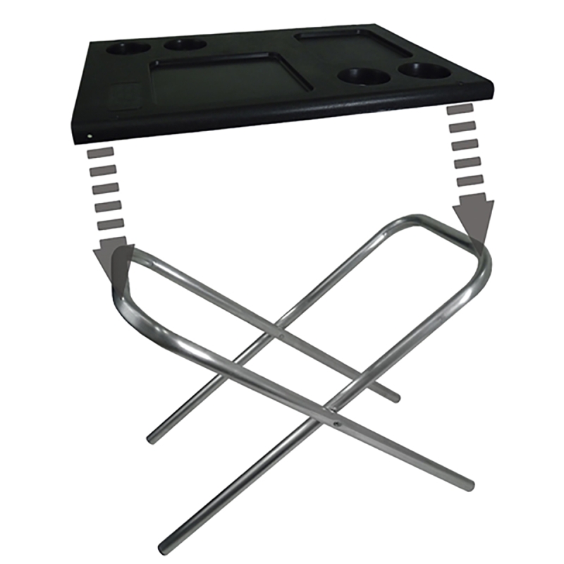 Mesa Plegable de Aluminio Campinox - Liviana y Desmontable - 55x45cm - Imagen 5