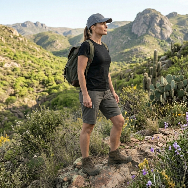 Pantalón Trekking Desmontable Alpen Outdoor - Mini Rip Stop - 2 en 1 - Gris - Imagen 8