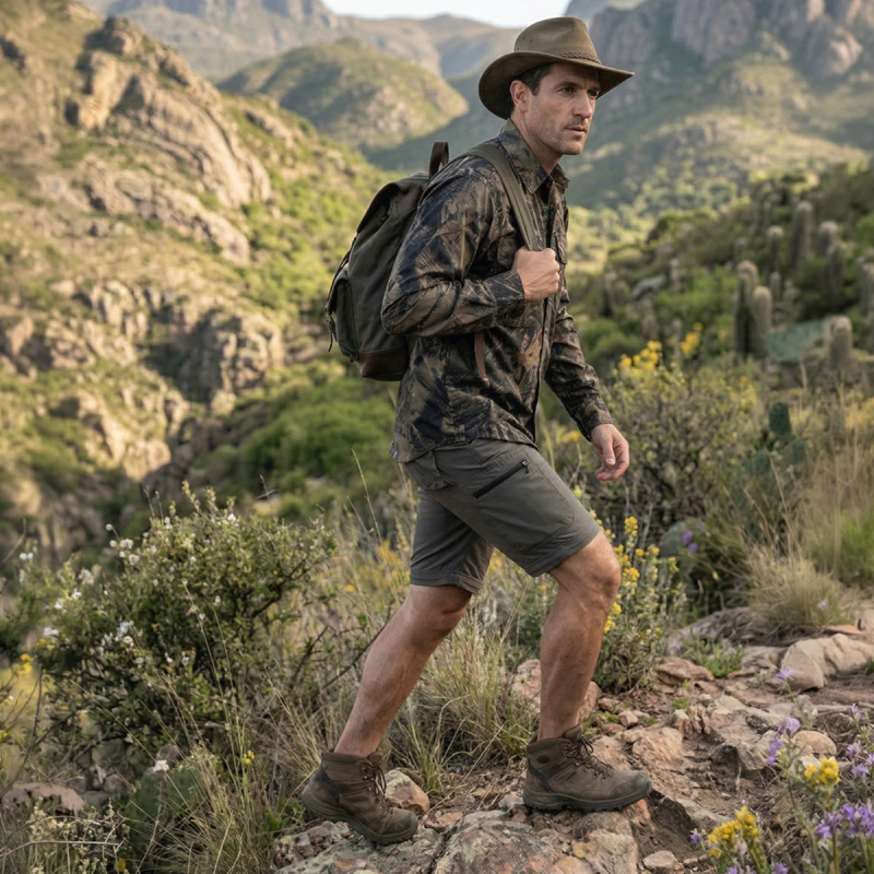 Pantalón Trekking Desmontable Alpen Outdoor - Mini Rip Stop - 2 en 1 - Gris - Imagen 5