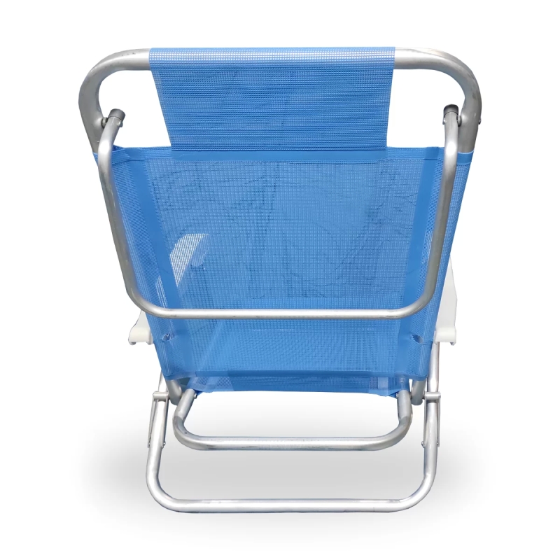 Reposera de Aluminio Campinox Confort Beach - 5 Posiciones - Soporta 110 kg - Imagen 4