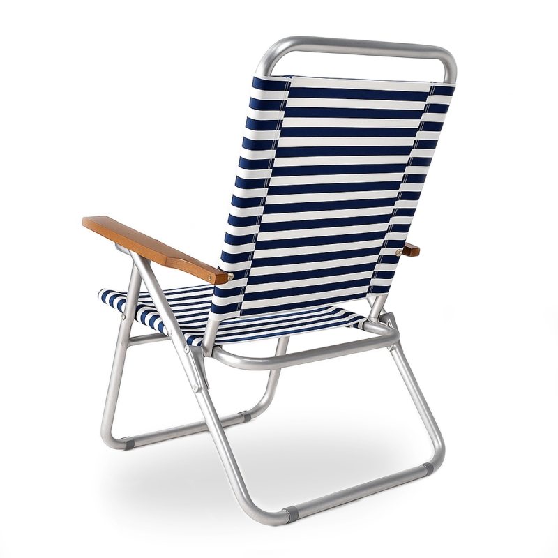 Sillon de Aluminio Fragata Campinox - 5 Posiciones - Brazos de Madera - Imagen 2