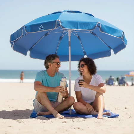 Sombrilla de Lona 1.80 Reclinable Azul Campinox