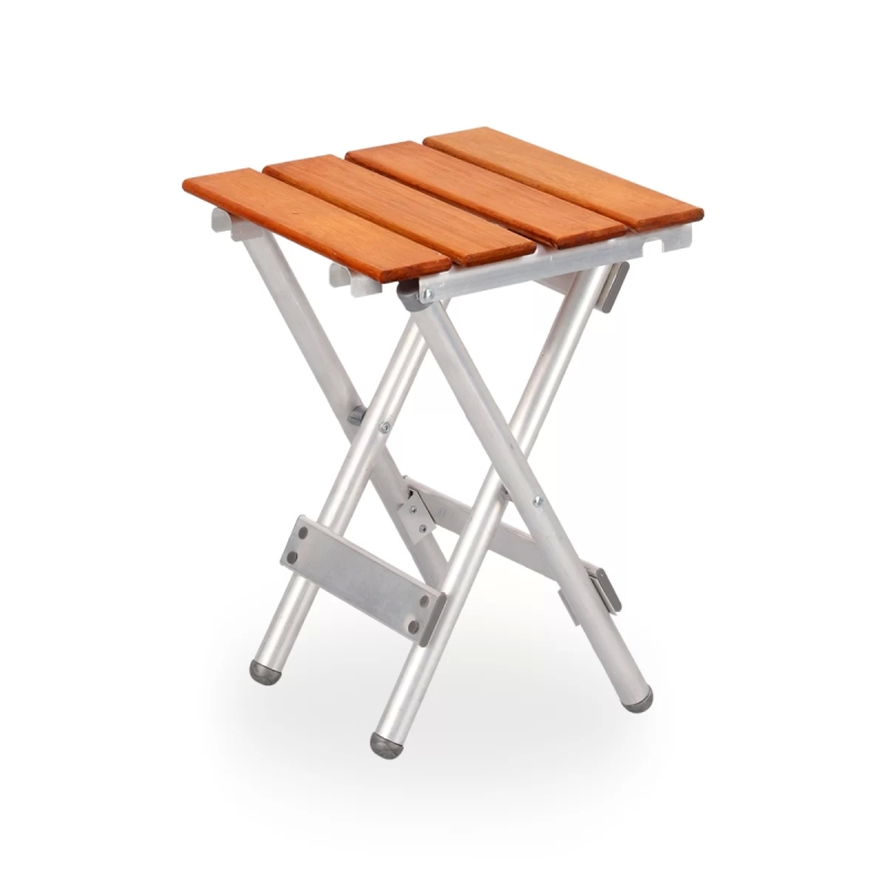 Banco Plegable Madera y Aluminio Simple - Imagen 4
