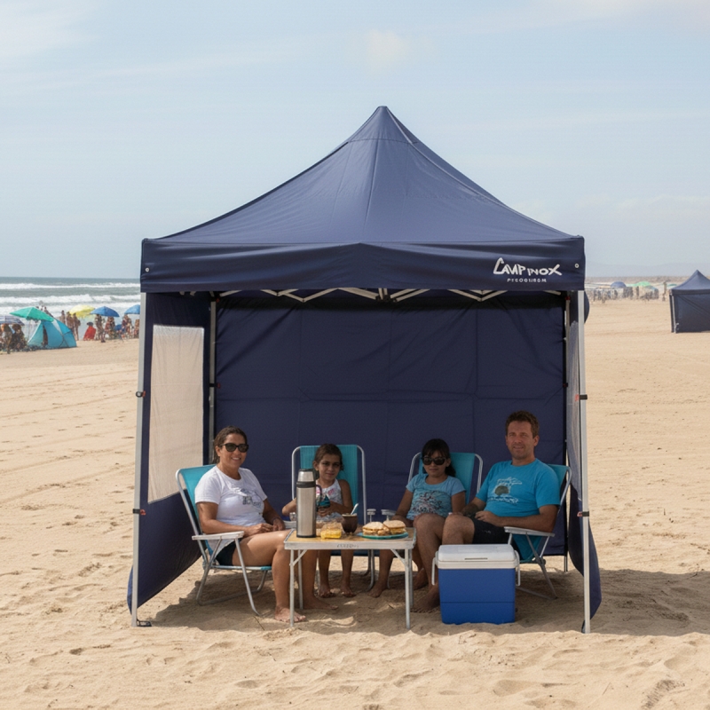 Gazebo Aluminio Optimus 3x3 patas hexagonales Campinox