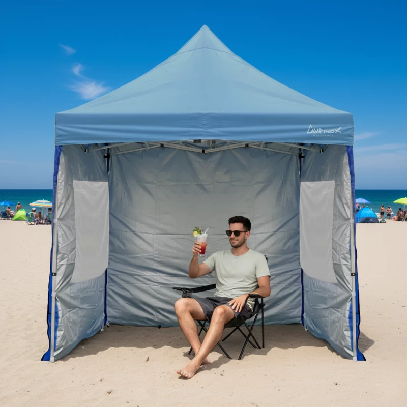 Gazebo Van 2.00 Aluminio Celeste Campinox