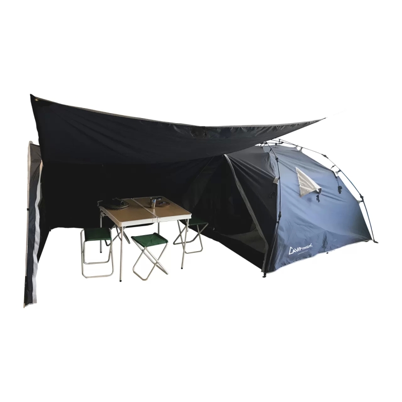 Iglú semiautomático con comedor y alero 4 personas Campinox