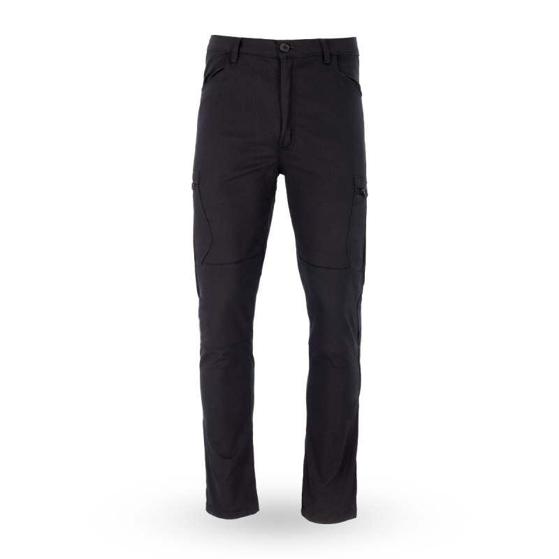 Pantalón Táctico - Gabardina con Spandex - Negro - 6 Bolsillos - Imagen 3