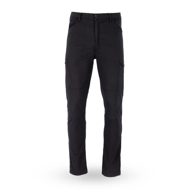 Pantalón Táctico - Gabardina con Spandex - Negro - 6 Bolsillos - Imagen 3