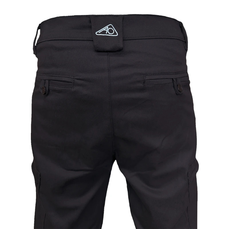 Pantalón Táctico - Gabardina con Spandex - Negro - 6 Bolsillos - Imagen 5
