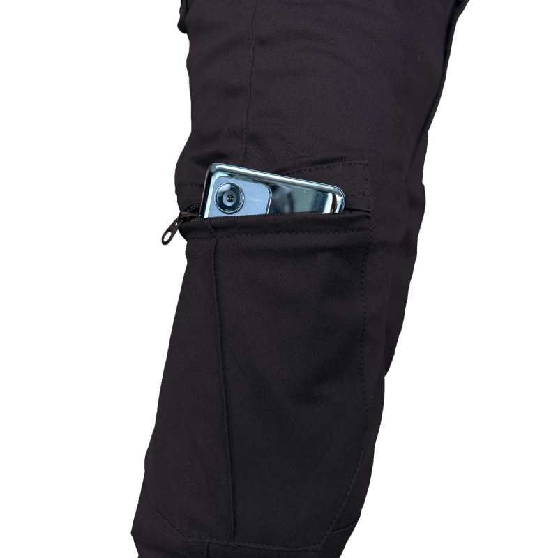 Pantalón Táctico - Gabardina con Spandex - Negro - 6 Bolsillos - Imagen 7