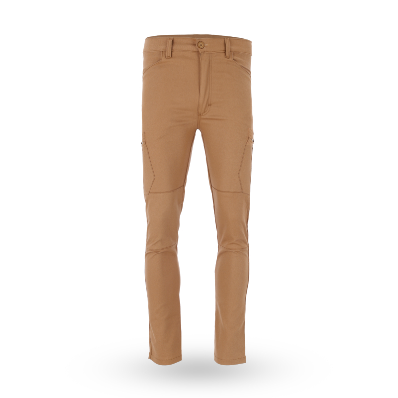 Pantalón Táctico - Gabardina con Spandex - Coyote - 6 Bolsillos - Imagen 3