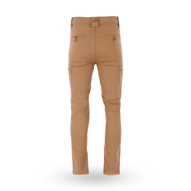 Pantalón Táctico - Gabardina con Spandex - Coyote - 6 Bolsillos - Imagen 4