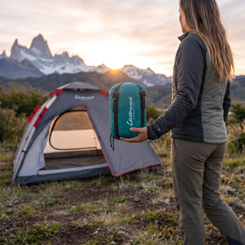 Bolsa de Dormir Alerce 250 Campinox - Térmica -2°C - Recta con Capucha - Imagen 2